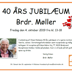 40 års jubilæum hos Brdr. Møller