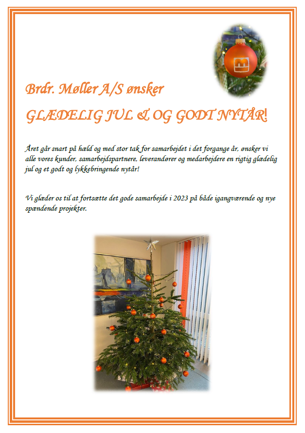 En julehilsen fra Brdr. Møller 2022