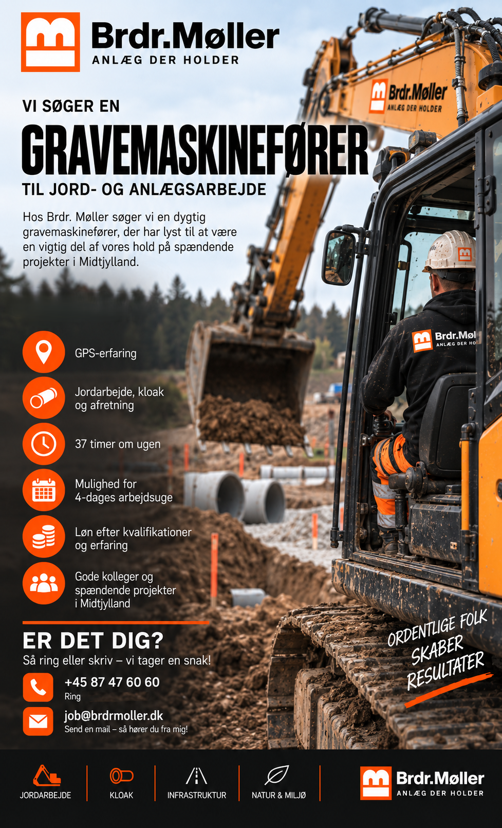 Vi søger en gravemaskinefører